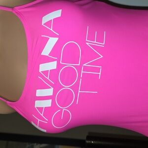 No Boundaries " Havana Good Time" Hot Pink Swimsuit